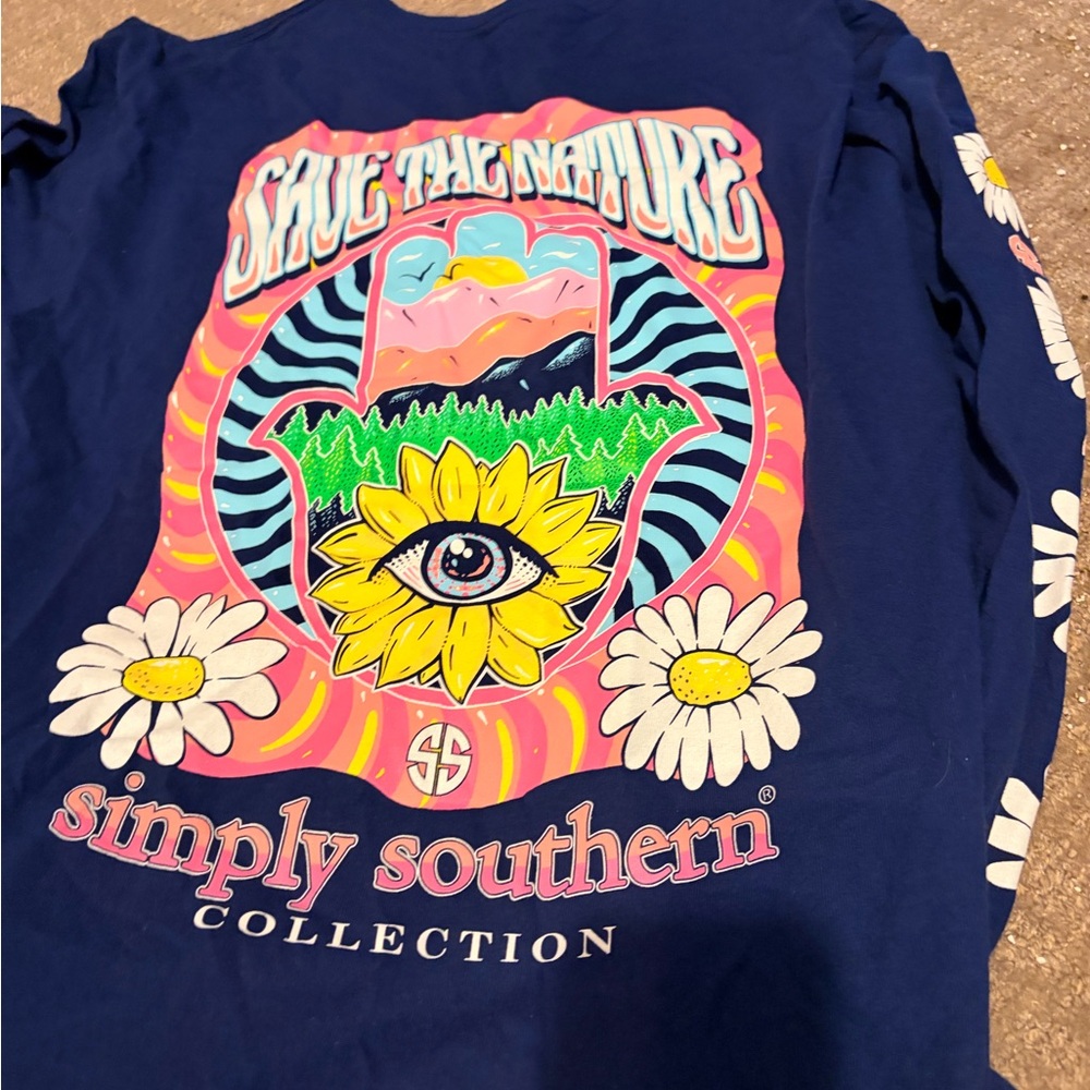 Simply Southern Kids Navy Save the Nature Tee